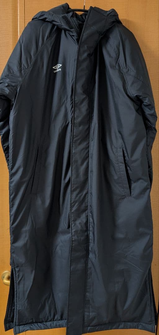 アンブロ umbro M JASPO 中綿ロングコートコート M 黒 新品