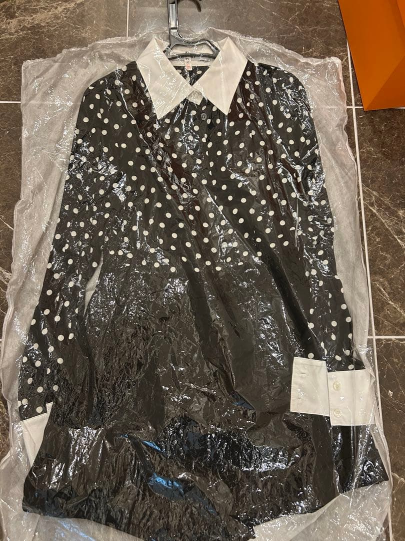 sheller シェリエ　ドットシャツオールインワン