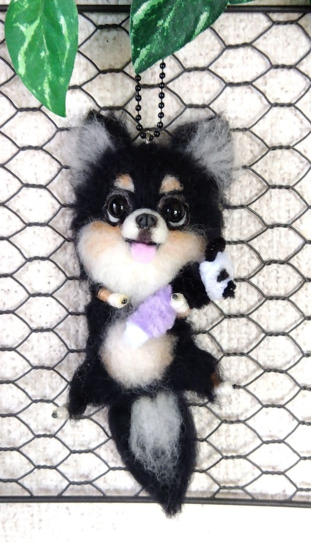 羊毛フェルト　チワワ 　ブラックタン