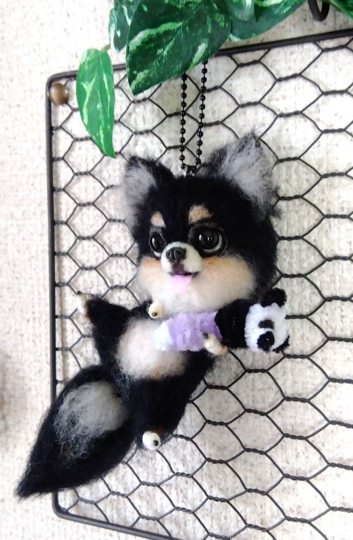 羊毛フェルト　チワワ 　ブラックタン