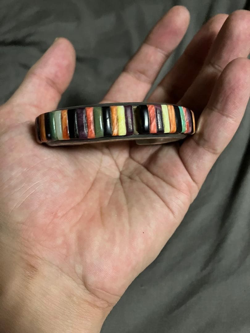 レイアダカイ　インレイバングル　インディアンジュエリー　リング　ネイティブ