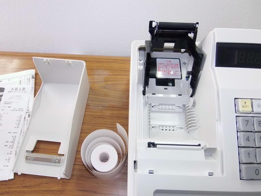 美品37設定無料横型領収証シャープ８部門インボイスレジスターXE-A147