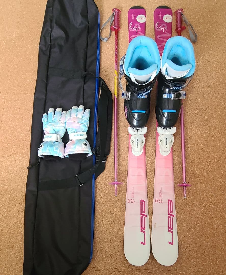 【Elan】スキー板・ストック・スキーブーツ・スキーケース・耐水グローブ