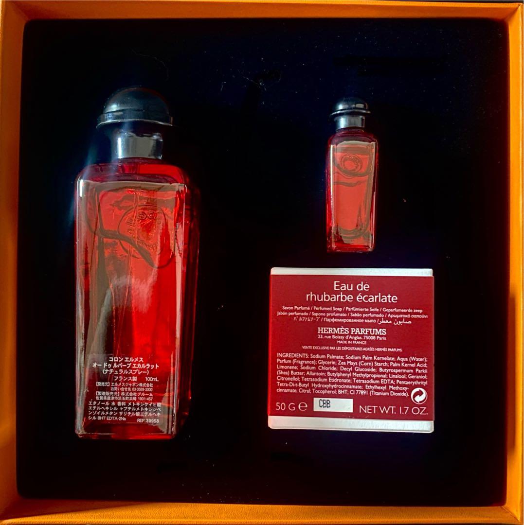 HERMES オードゥ ルバーブ エカルラット オーデコロン、パルファムソープ