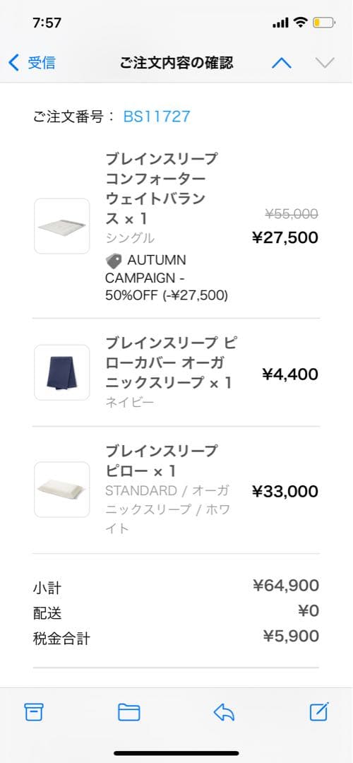 BRAIN SLEEP STANDARD 枕・ピロー　ブレインスリープ