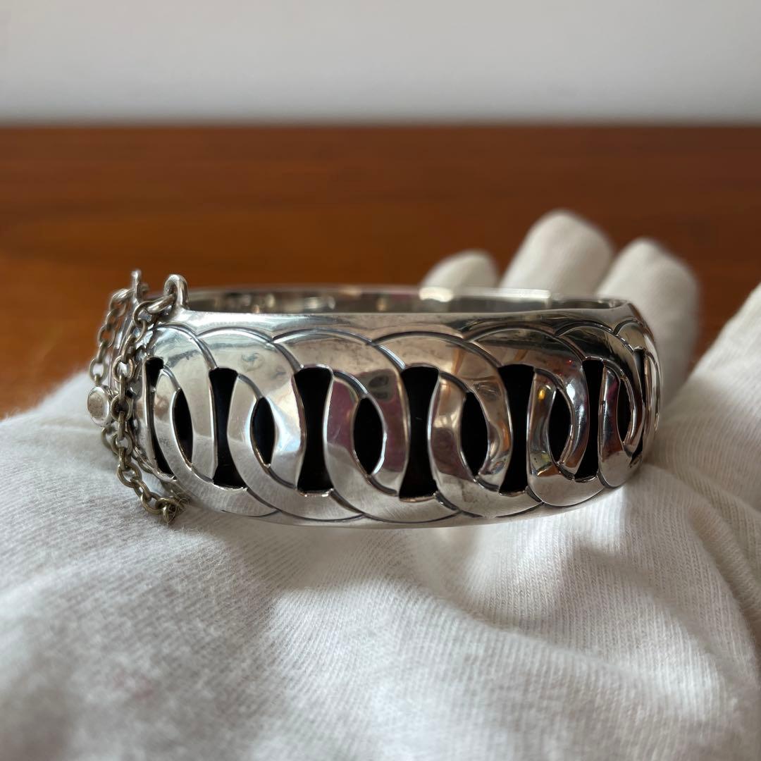 ヴィンテージ JSF Taxco メキシコ スターリング シルバー バングル