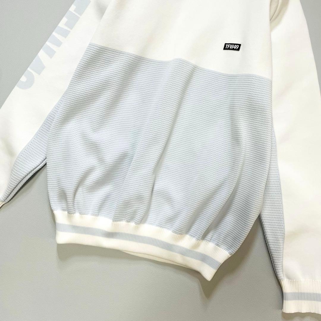 6436【美品】TFW49 クルーネックニット　セーター　軽量 厚手 保温