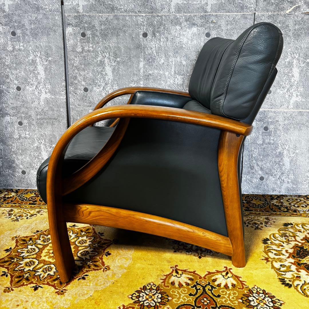 ꧁カリモク家具 karimoku꧂1人掛けアームソファ レザー 革 チェア