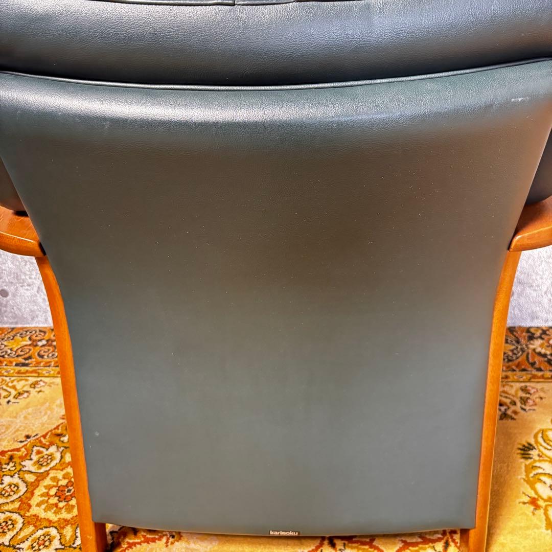 ꧁カリモク家具 karimoku꧂1人掛けアームソファ レザー 革 チェア