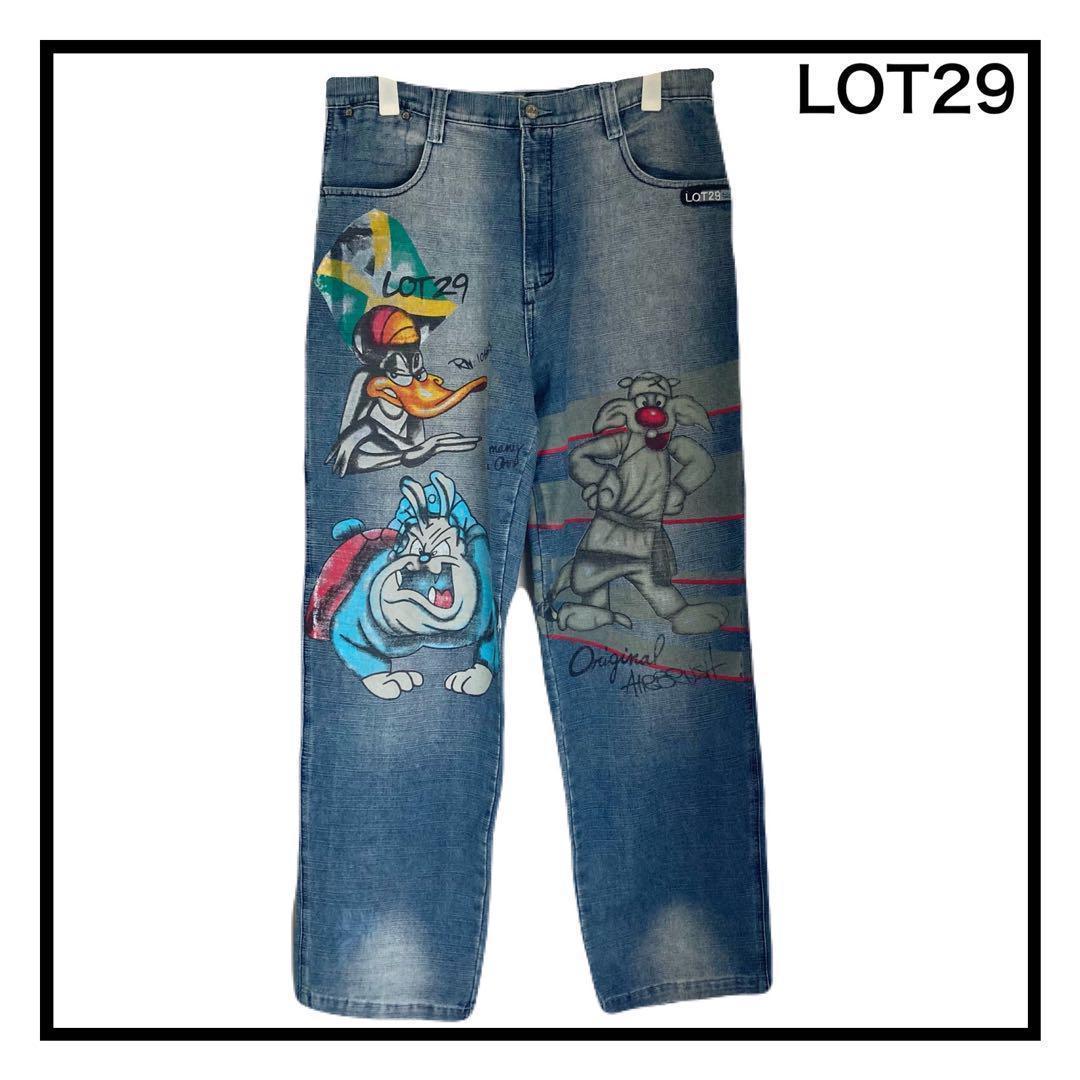 LOT29　極太バギーデニムパンツ　ルーニーテューンズ　ストリート　Y2K　3L