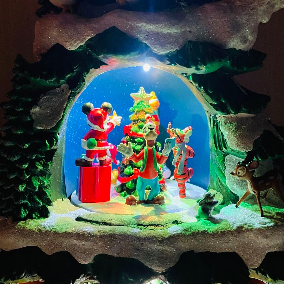 Disney ディズニー クリスマスツリー メリーゴーランド 置物 メロディ