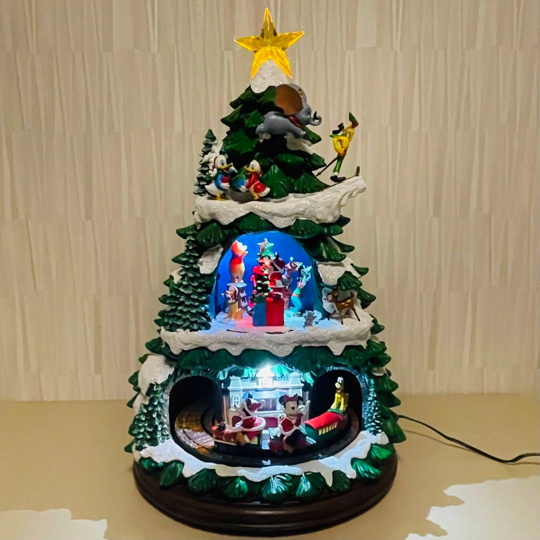 Disney ディズニー クリスマスツリー メリーゴーランド 置物 メロディ