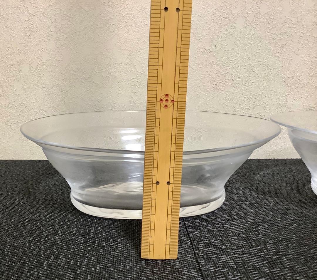 沖澤康平　ガラス製 オーバルボウル 2個セット