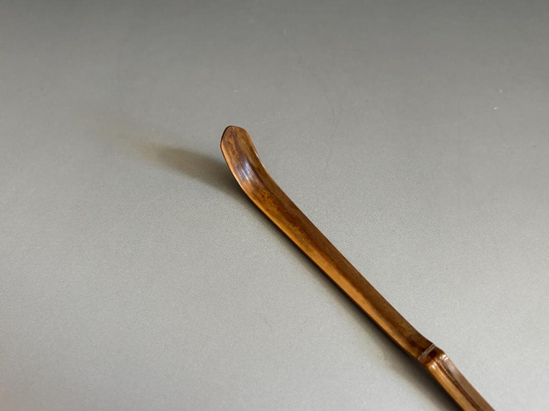 黒田正玄下削　即中斎自作茶杓　銘「露」　二重箱　茶道具　表千家