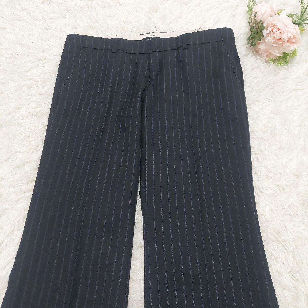 INED 大きいサイズ 15号 ウール パンツスーツ セットアップ ストライプ