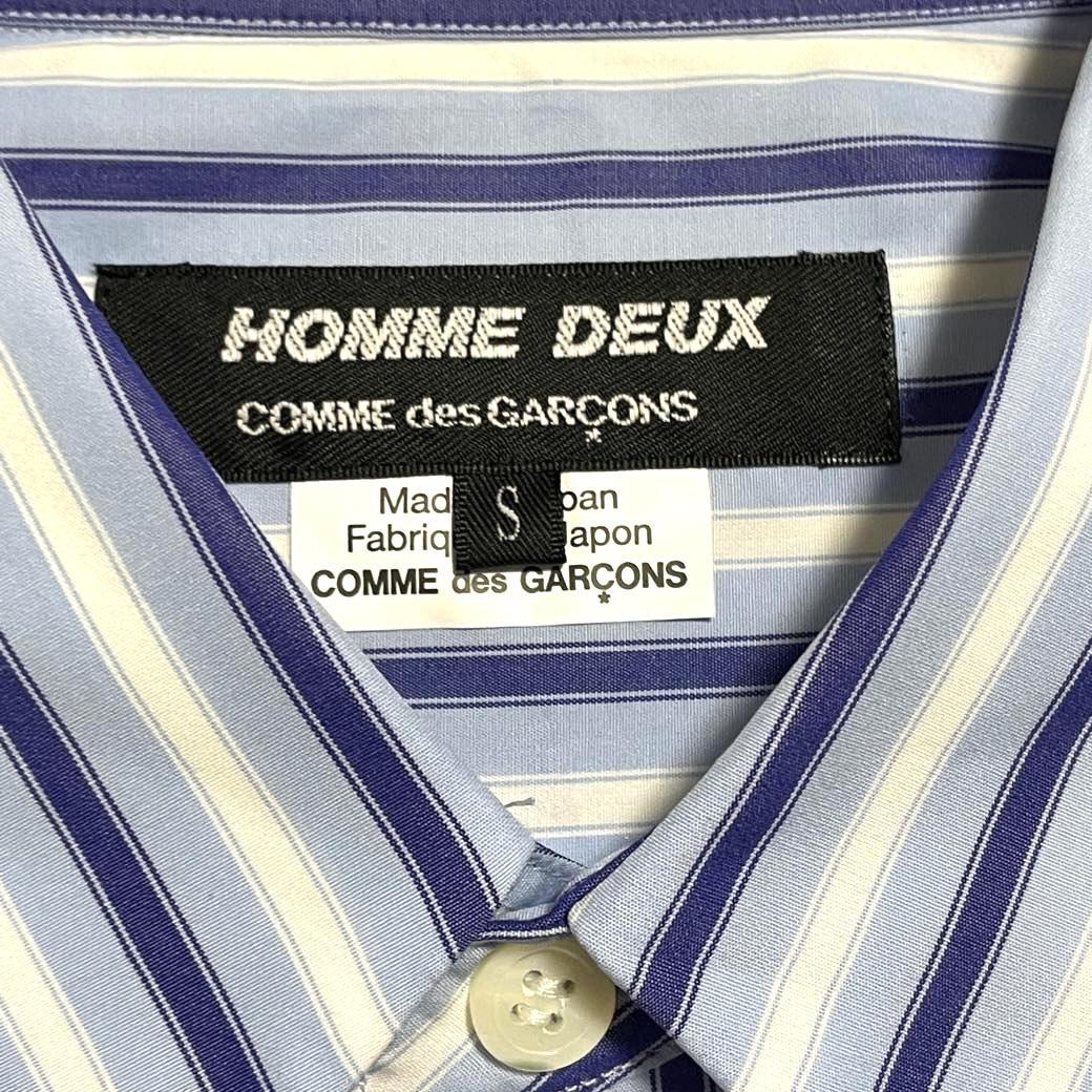コムデギャルソン オムドゥ DO-B024 ジップ デザイン ストライプ シャツ