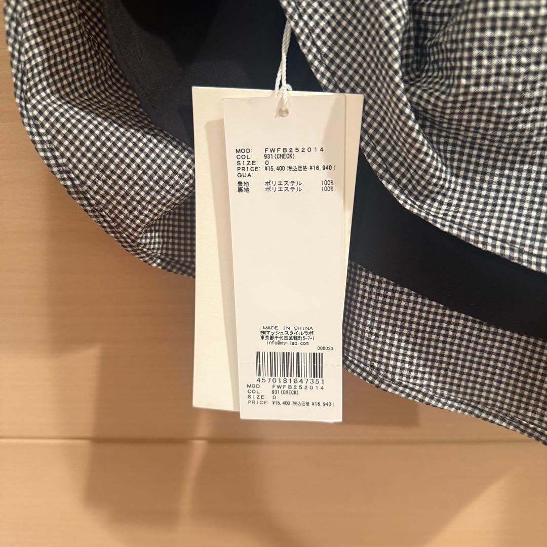 新品タグ付き FRAY I.D リボンディティールトップス チェック サイズ0