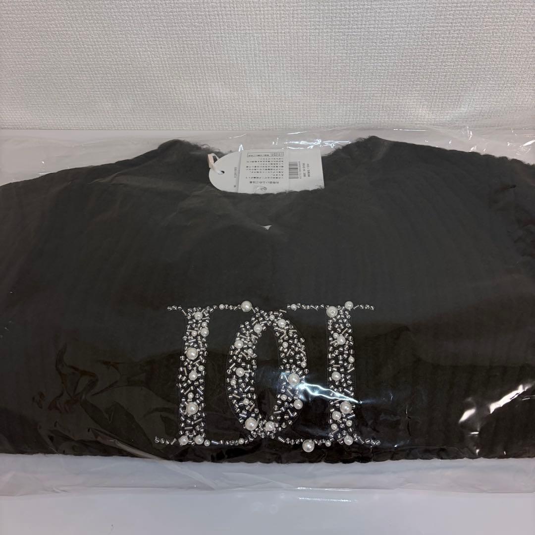 ♡ダーリッチ Darich ファンシービーズDDロゴボリュームニットトップス 黒