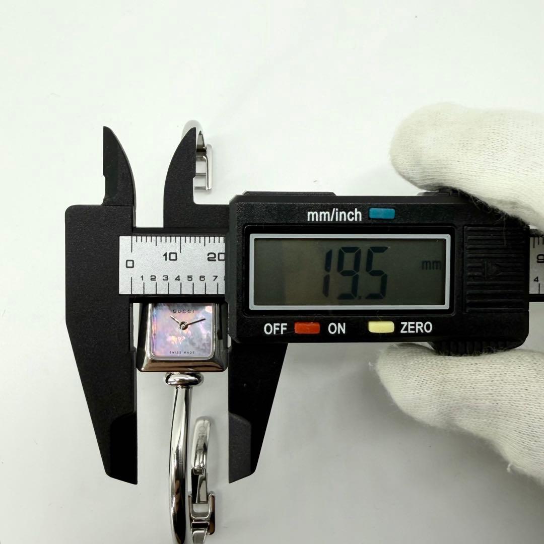 【稼働】グッチ 1900L 腕時計 ピンクシェル スイス製 バングルウォッチ