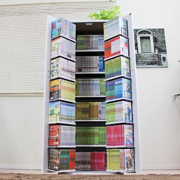 《新品・送料無料》DVDで最大４００収納可能ＤＶＤ・ＣＤ・コミック書棚