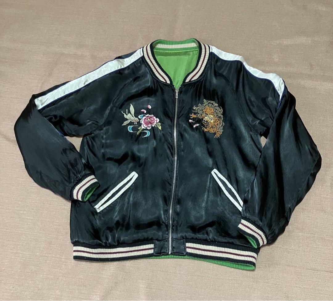 ウサギと三爪龍　リバーシブルスカジャン