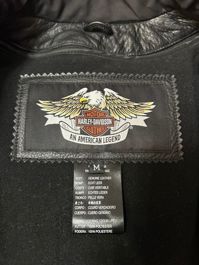 【希少　美品】ハーレーダビッドソン　ライダースジャケット　スカル