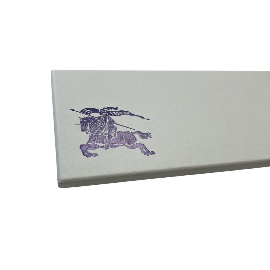 未使用品　バーバリー 現行タグ 7cm ネクタイ 箱付き グレー チェック