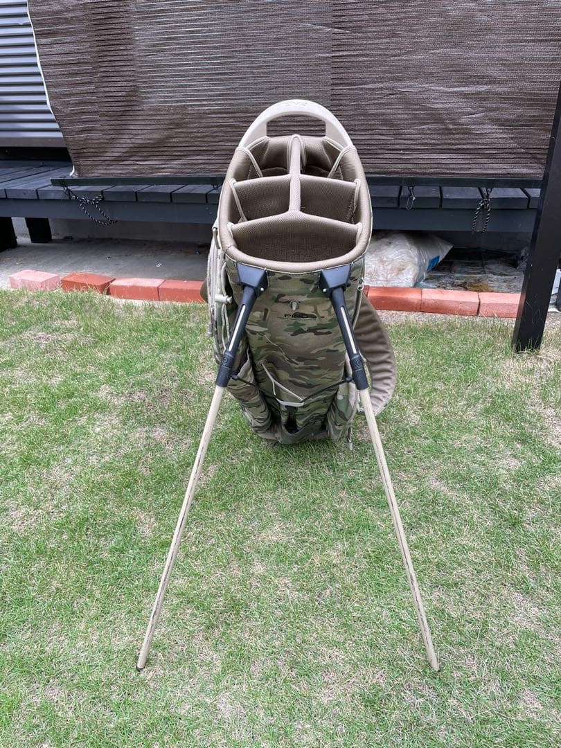 PING 迷彩キャディバッグ スタンド付き