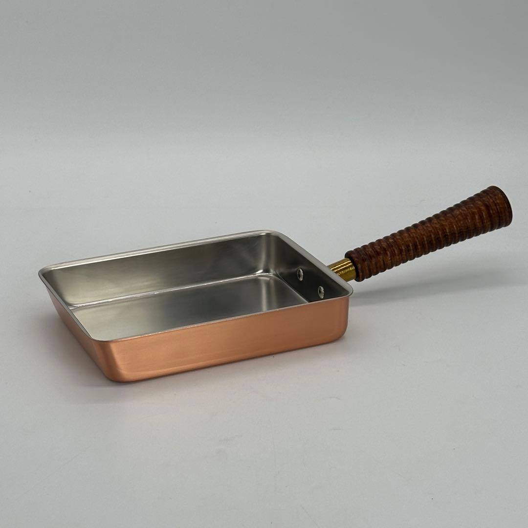 新品未使用 純銅 玉子焼き器 日本製 木柄 MD-0109