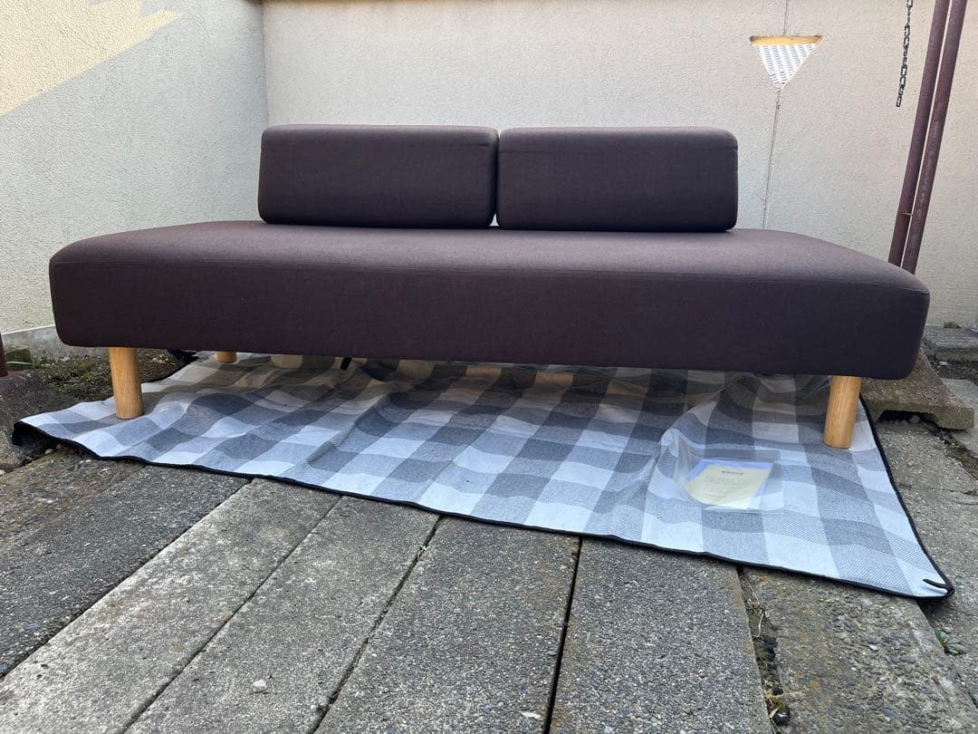 無印良品　MUJI ソファベッド(クッション2個付) ファブリック