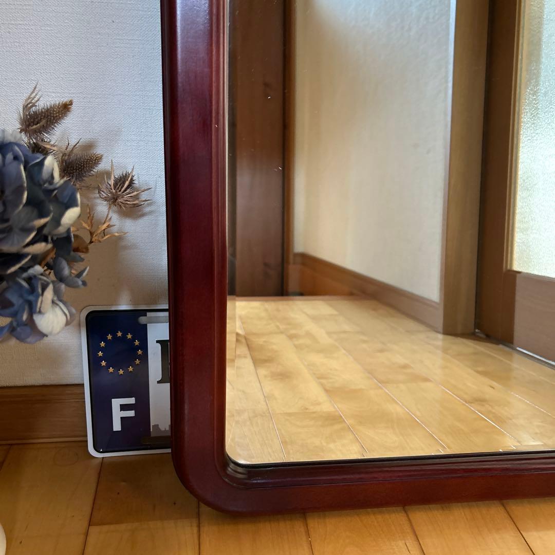 昭和レトロ！ヴィンテージ！オールドカリモク　ウォールミラー　カッコイイです！