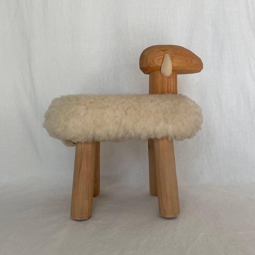 羊のスツール 子羊 オブジェ 置物