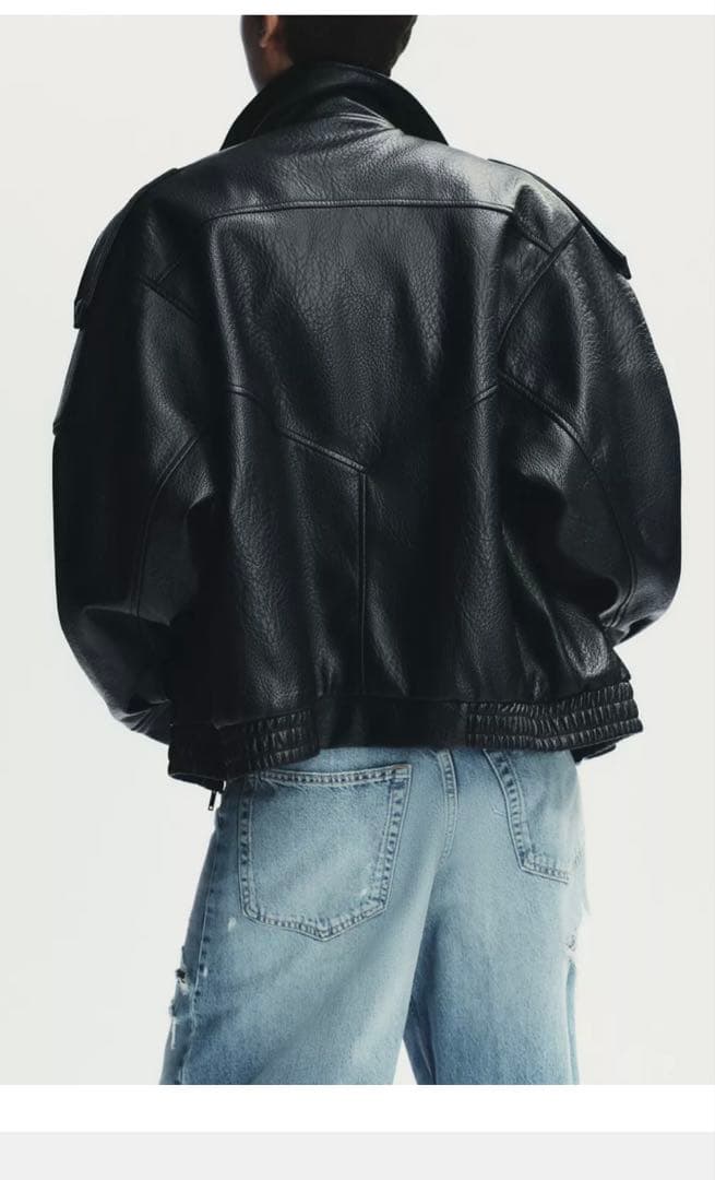 新品未使用ZARA ザラフェイクレザージャケット