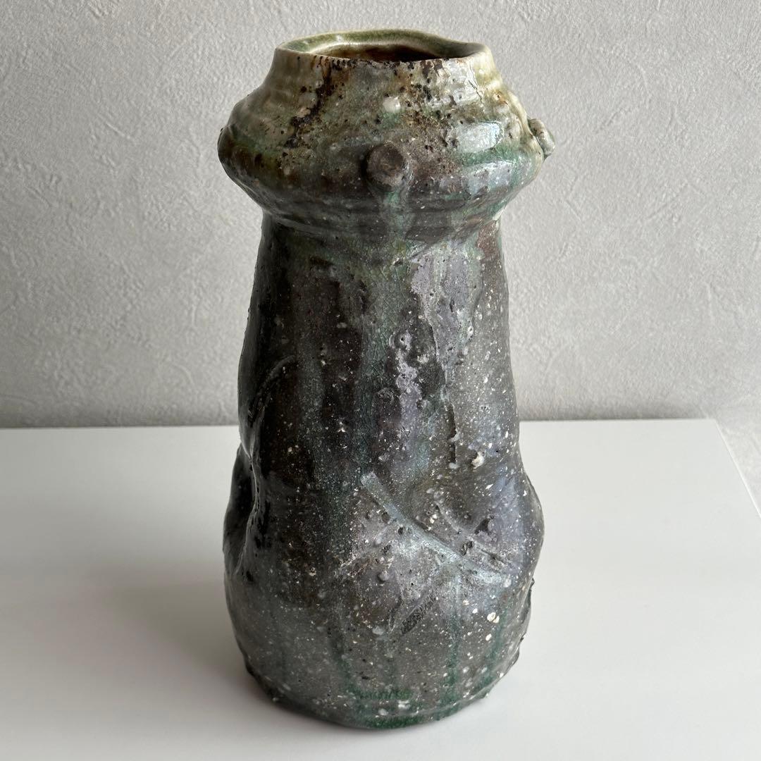 古谷道生 伊賀 花器 伊賀花入 「宙のグラス」共箱