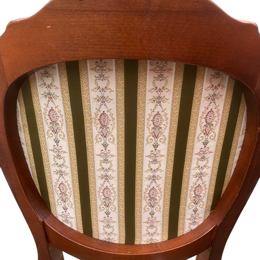 【イタリア製】ダイニングチェア アンティーク調　ロココ　ドレッサー　猫脚　3️⃣