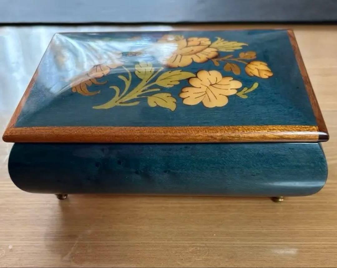 sale❣️未使用ビンテージ イタリア製象嵌細工オルゴールMARIORITA動作品