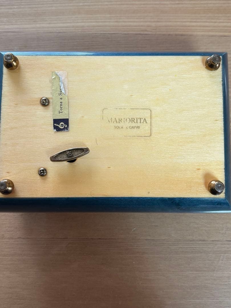 sale❣️未使用ビンテージ イタリア製象嵌細工オルゴールMARIORITA動作品