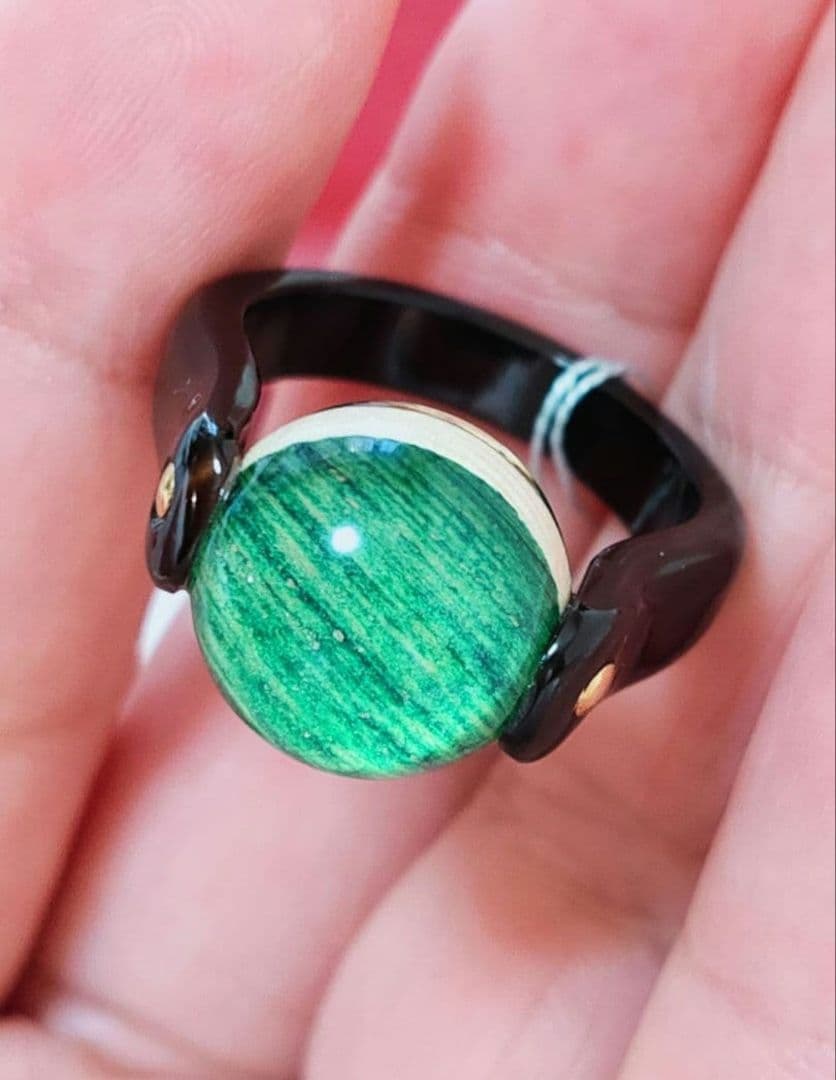 新入荷 天然アンバー 本鼈甲 リング