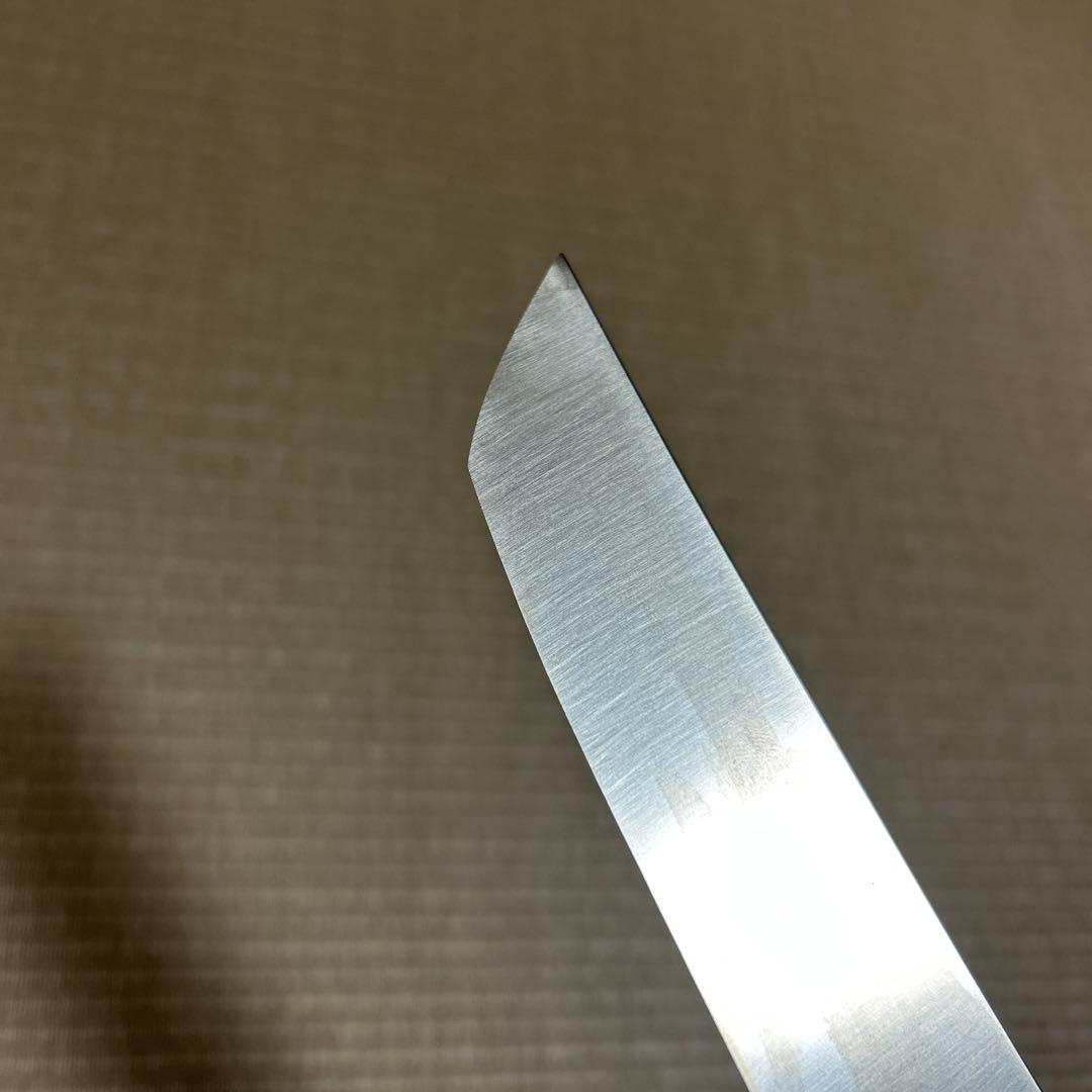 鏡面　尺二　先丸　柳刃　包丁　和包丁　V金10号　本焼　鬼反り　黒檀八角柄