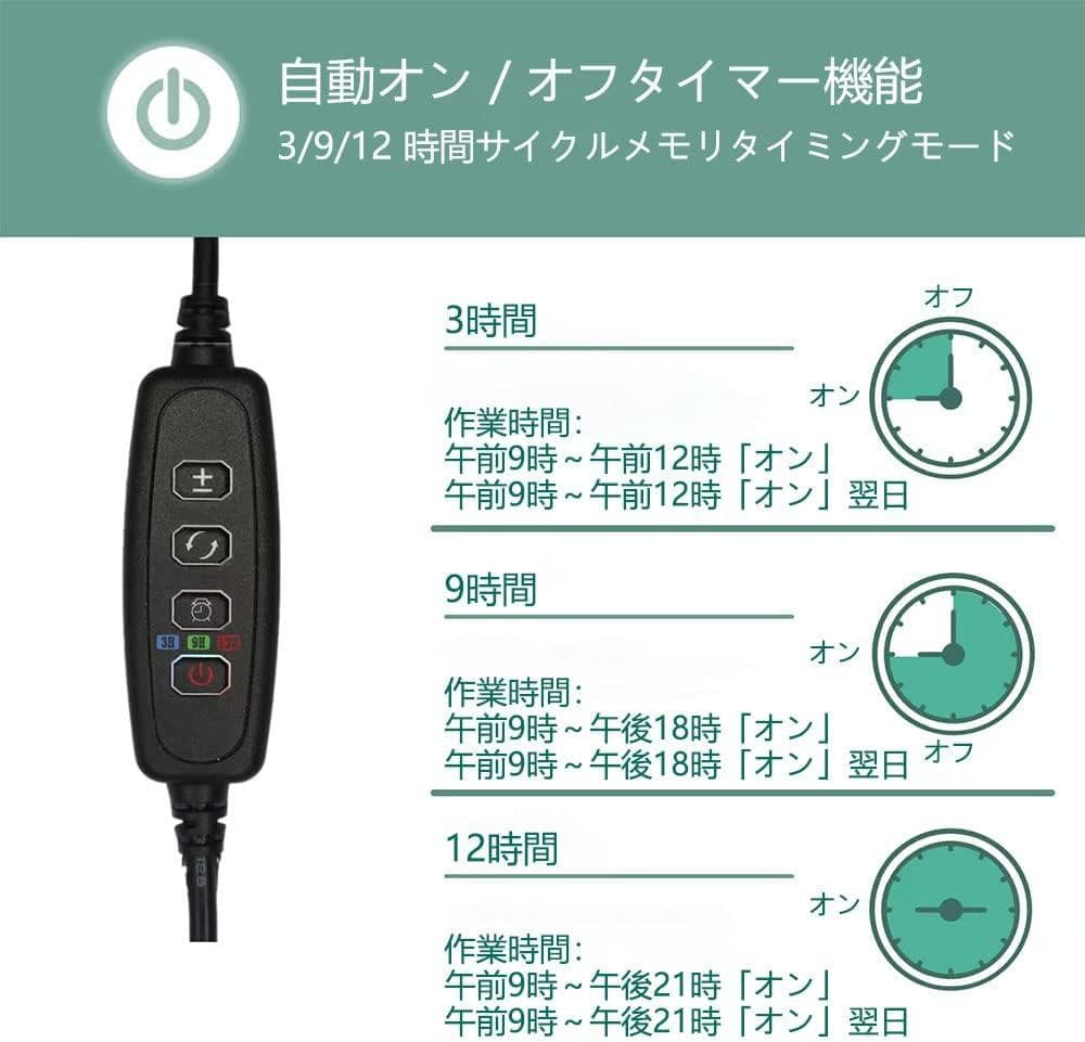 LED植物育成ライト スタンド付き4ヘッドプラントライト