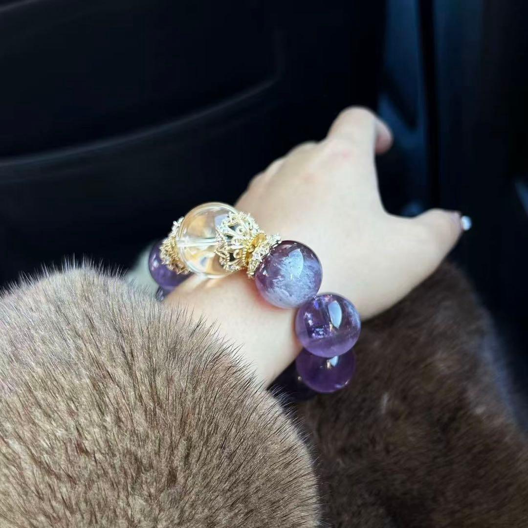 紫水晶 ブレスレット 約20mm 9珠 新品 ギフト対応可