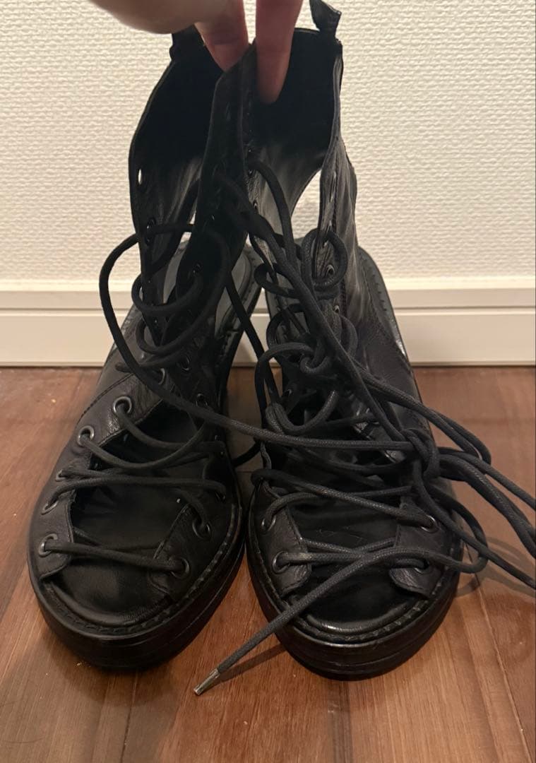ann demeulemeester レースアップ　ハイヒール　 サンダル