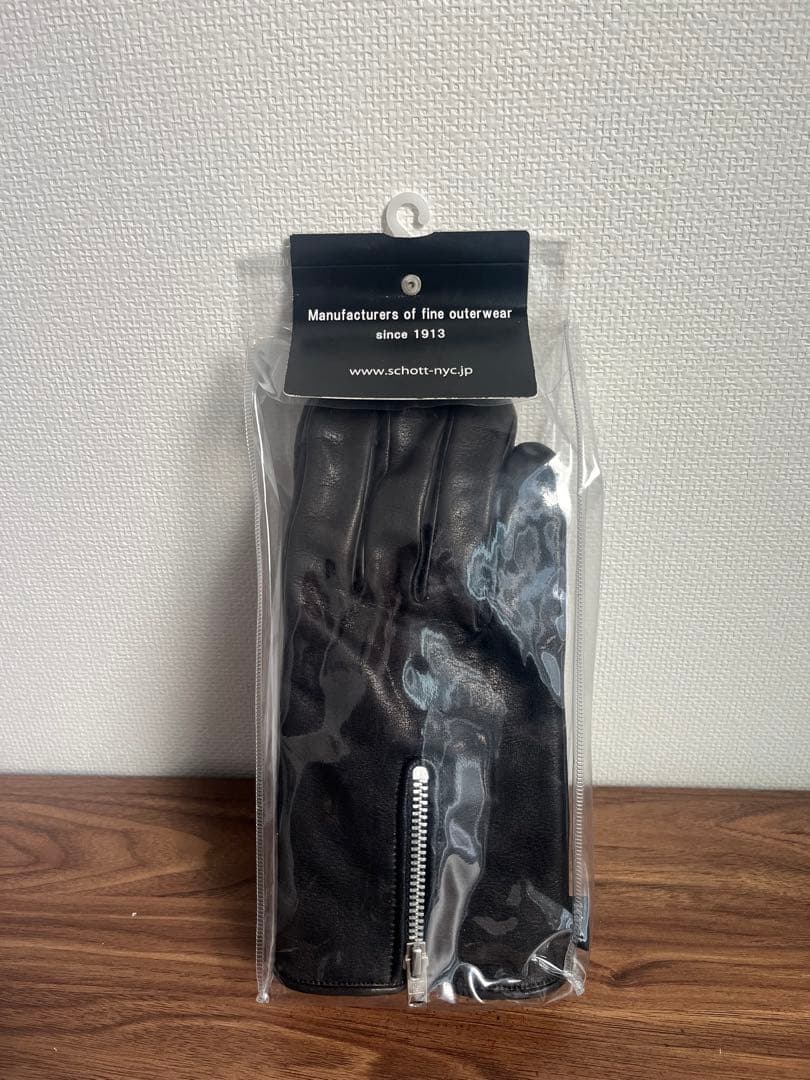 【新品】Schott ショット　レザーグローブ　ワンスター　黒色　BK