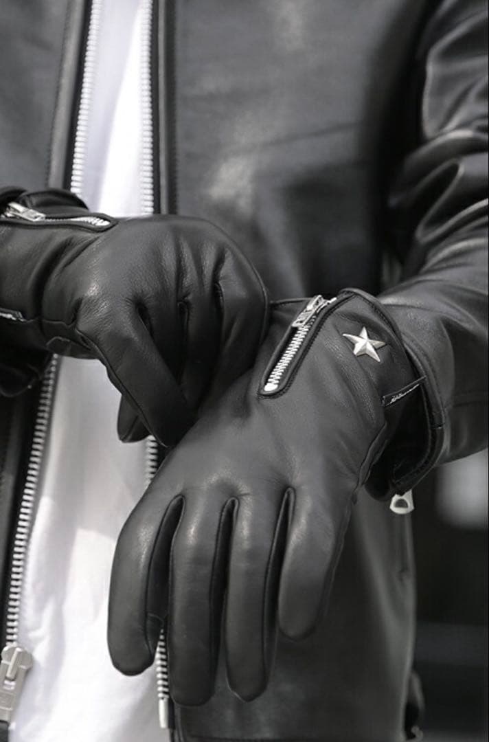 【新品】Schott ショット　レザーグローブ　ワンスター　黒色　BK