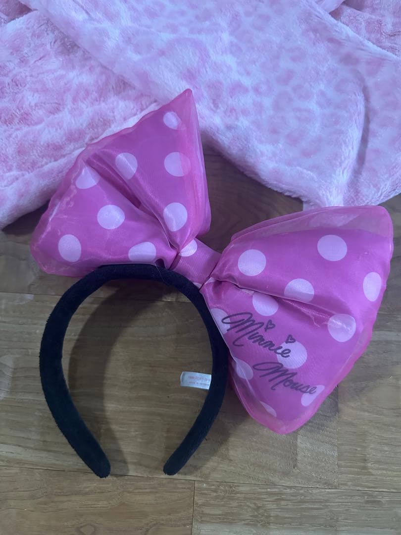 【レア】ミニー ファンキャップ マフラー カチューシャ ディズニー ピンク