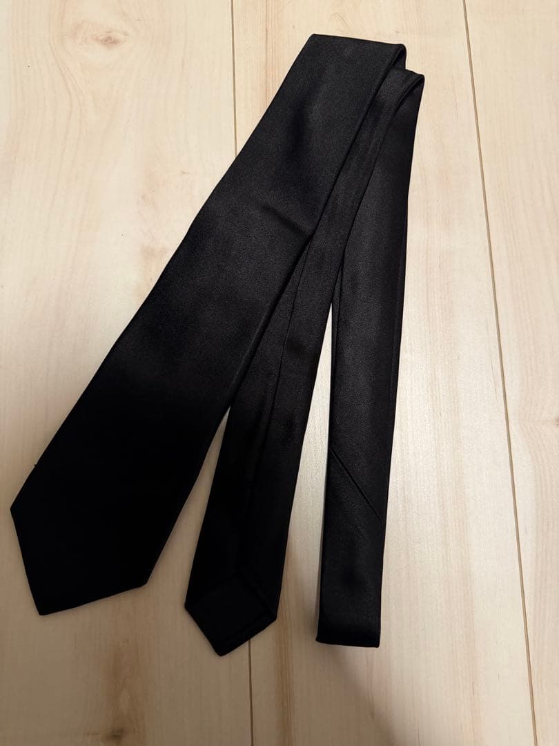 最高級　Kitonキートン　セッテピエゲ　ネクタイ　肉厚　ブラックタイ