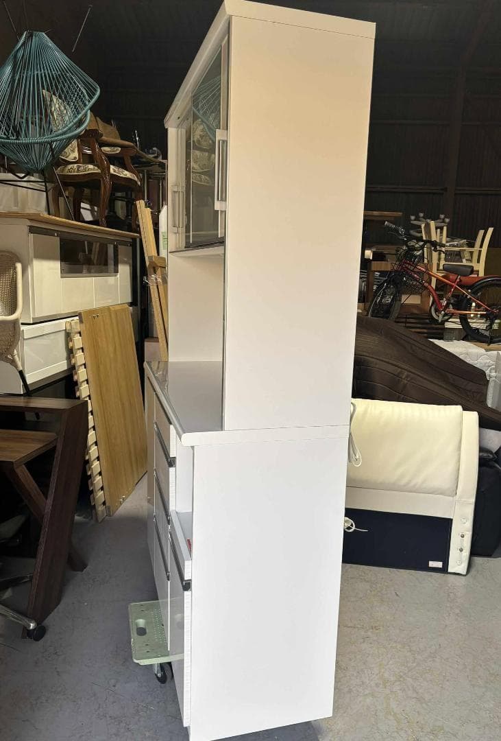 最高級 日本製 古賀家具キッチンボード 幅120cm Used/美品 訳あり