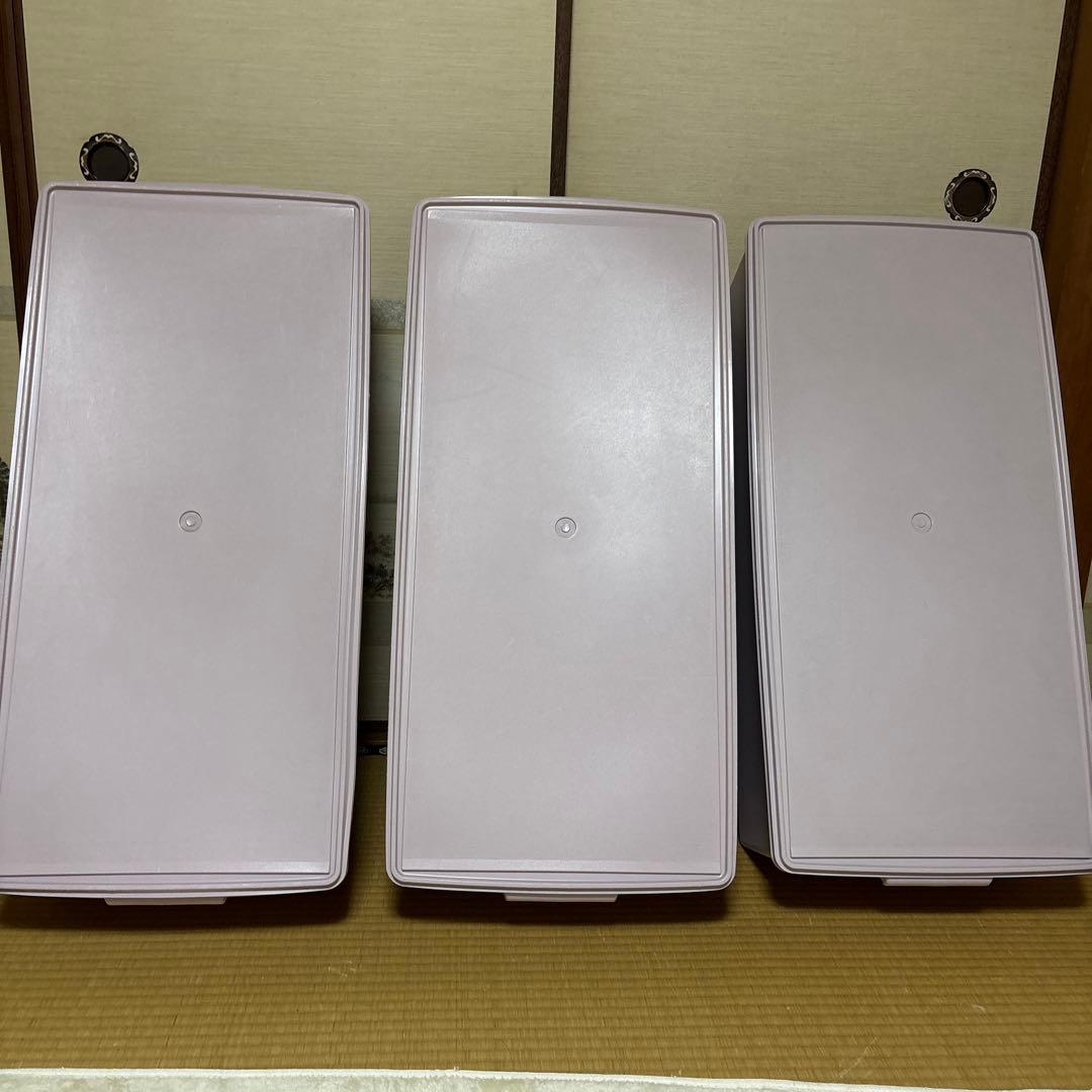 ◆タッパーウェア◆ディープロングスーパーケース　大型ピンク3セット