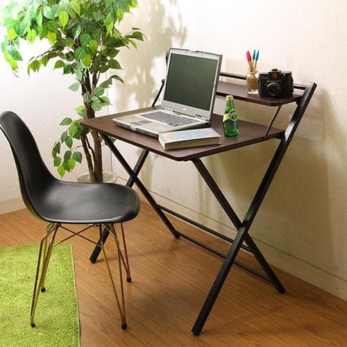 《新品・送料無料》《完成品》フォールディングワークデスク D.BR×BK