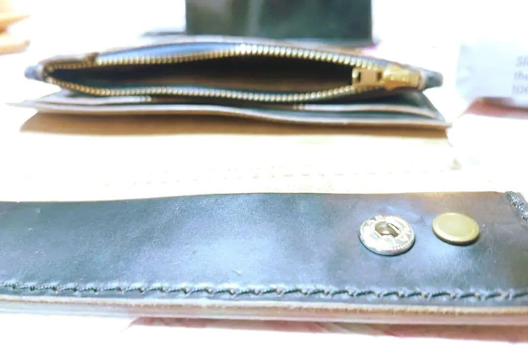 手縫い ドーナツボタン トラッカーウォレット